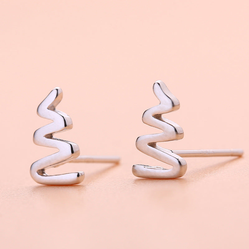 Graceful Petite Statement Cat Korean Style Stud Earrings