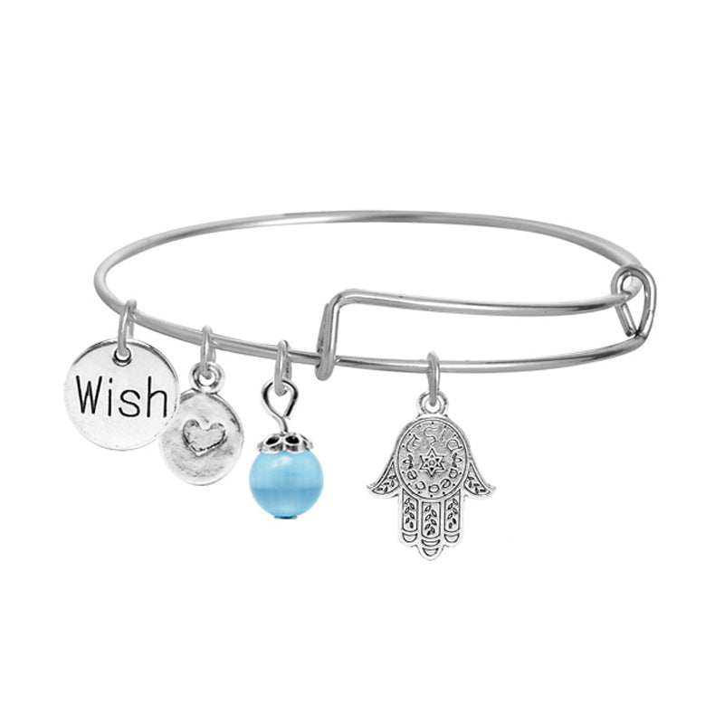 Tree Palm Starfish Shell Alloy Female Personality Iron Bracelet