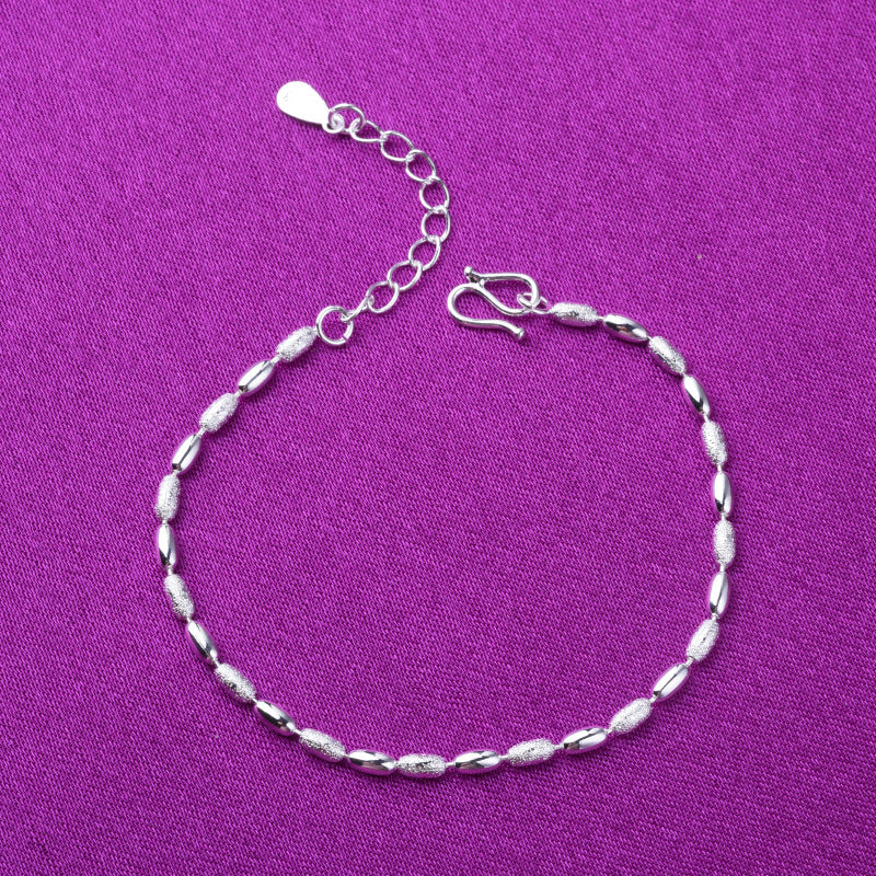 Olive Grain Small Beads Sier Korean Lanyard Bracelet