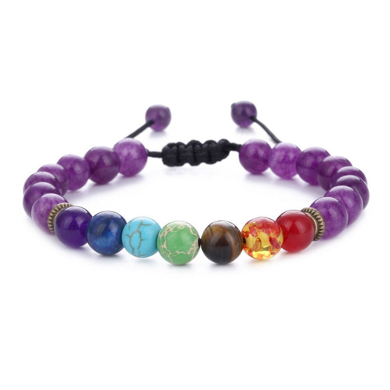 Lazuli Wheel Tiger Eye Adjustable Woven Bracelet