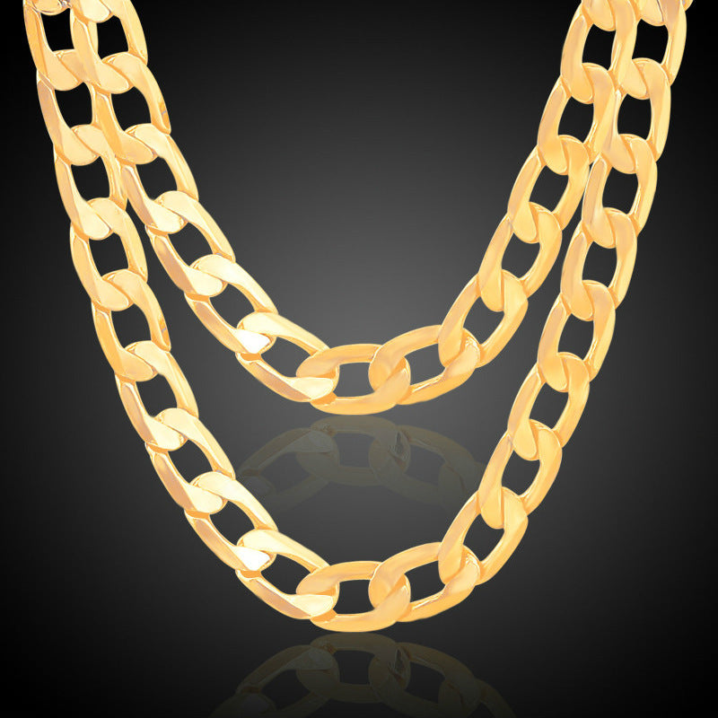 Figaro To Unisex Geometric Gold-plated Chain Necklace