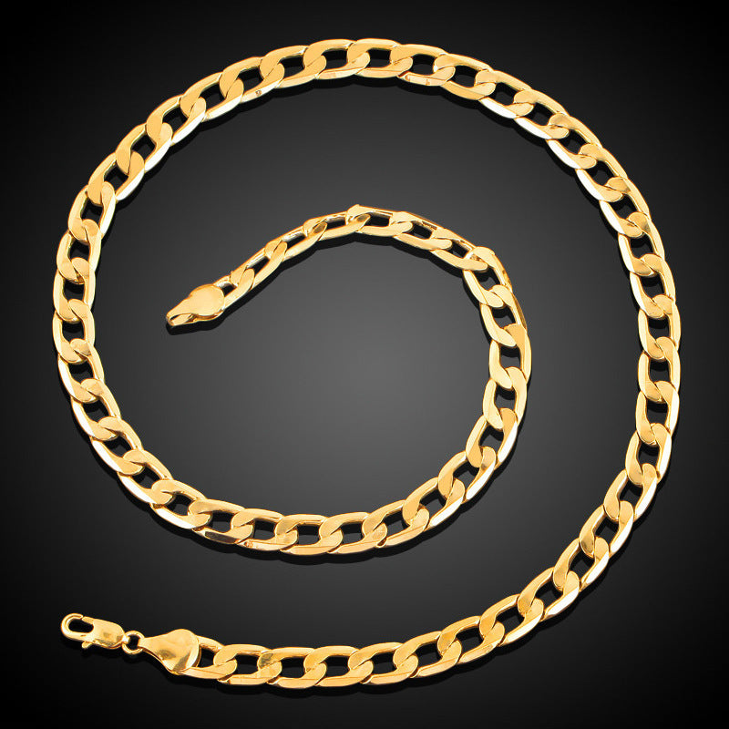 Figaro To Unisex Geometric Gold-plated Chain Necklace