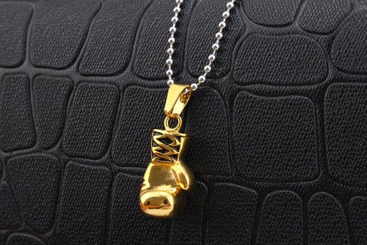 Men's Retro Boxing Personality Titanium Steel Stainless Necklaces