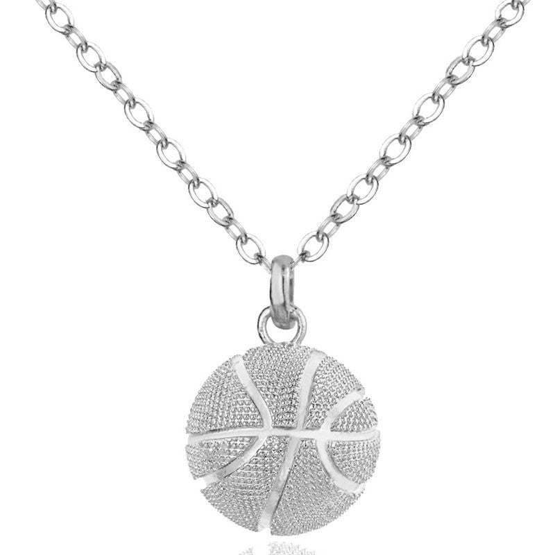 Men's Three-dimensional Basketball Sports Ball Trend Necklaces