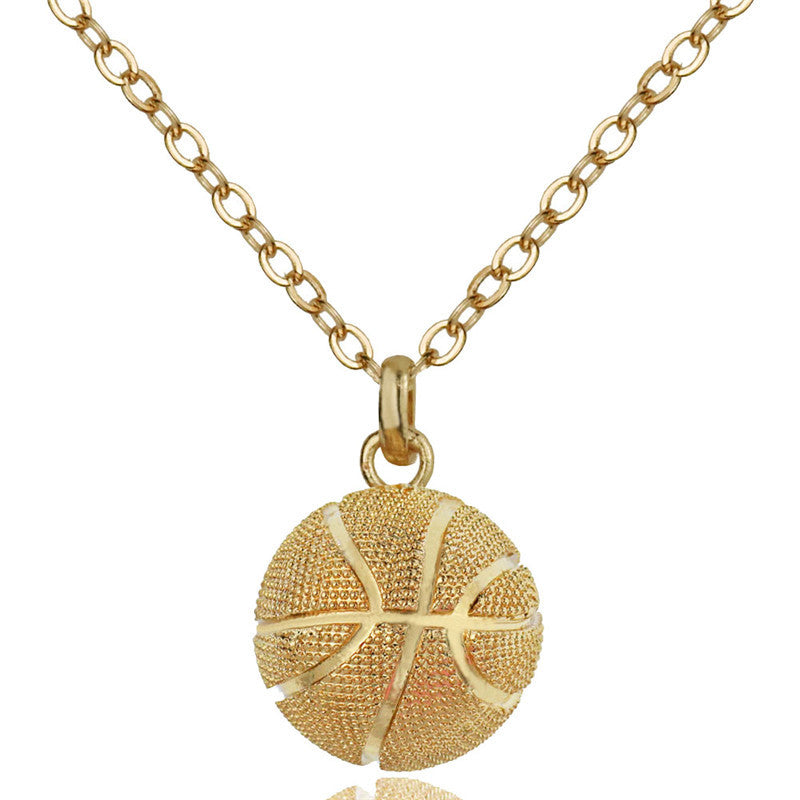 Men's Three-dimensional Basketball Sports Ball Trend Necklaces