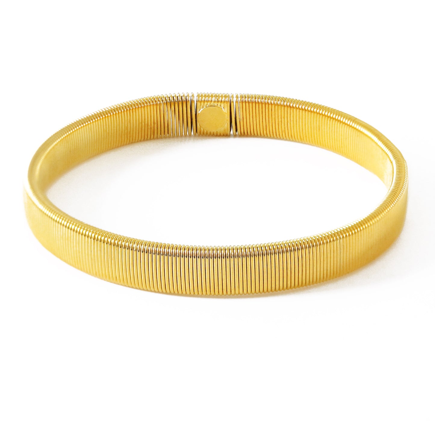 Men's Metal Spring Bangle Armband Elastic Bracelet