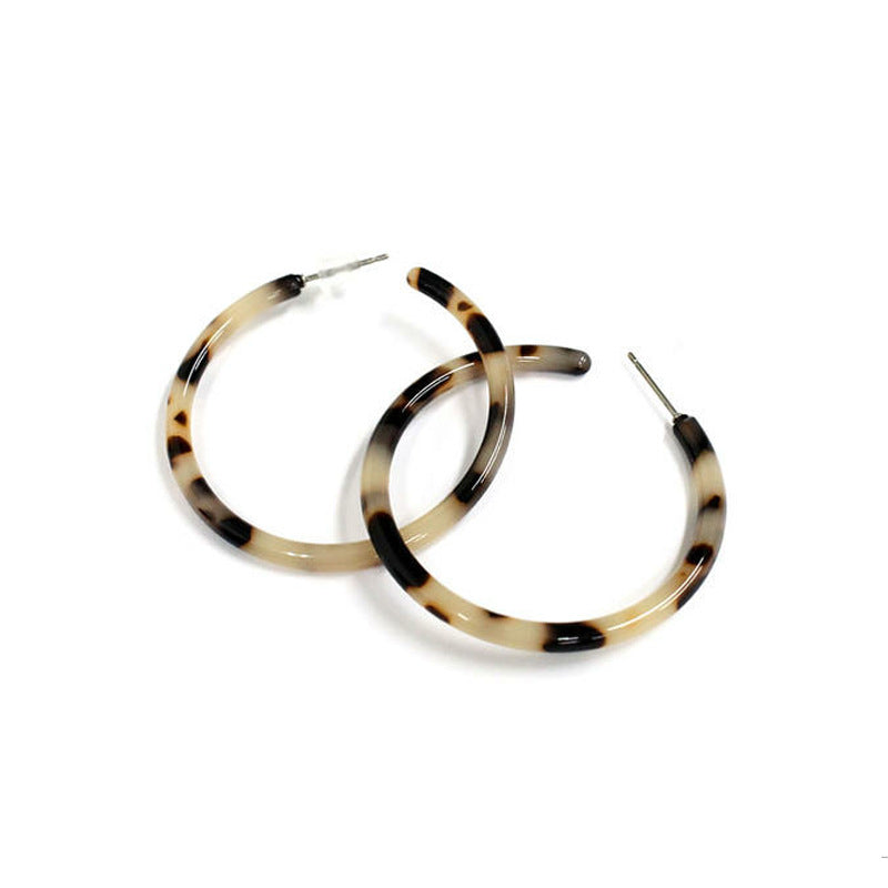 Style Trend Leopard Acetate Plate Fashion Simple Earrings