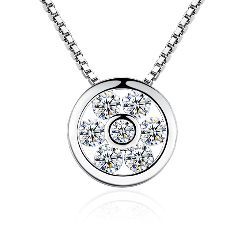 Round Heart Sier Female Korean Popular Pendants