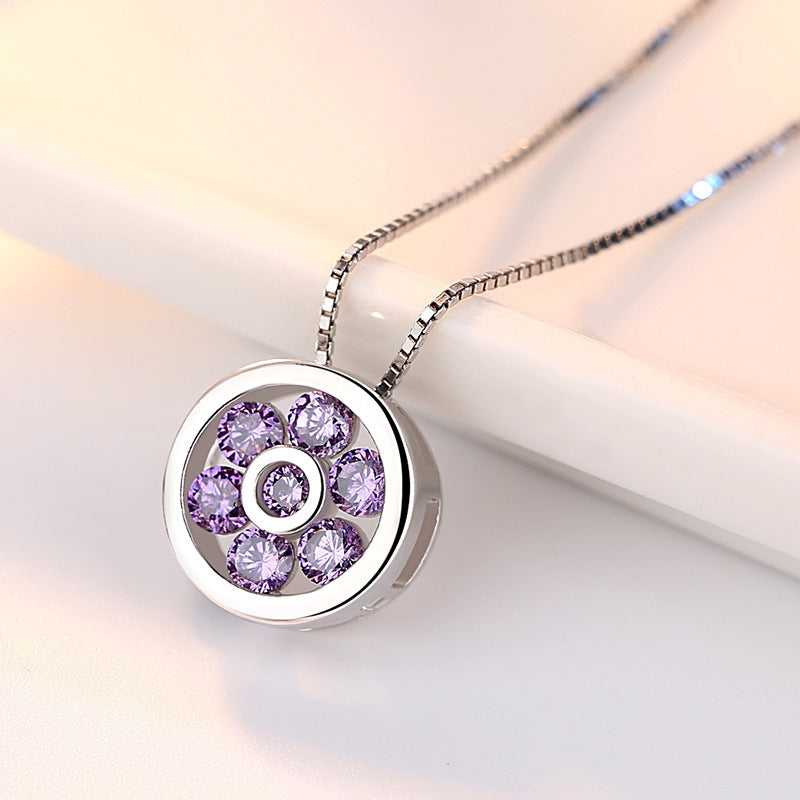 Round Heart Sier Female Korean Popular Pendants