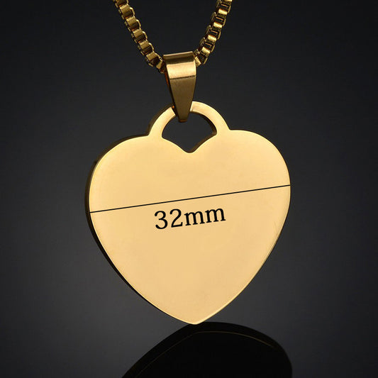 Steel Vacuum Plating Gold Titanium Mirror Dog Necklaces