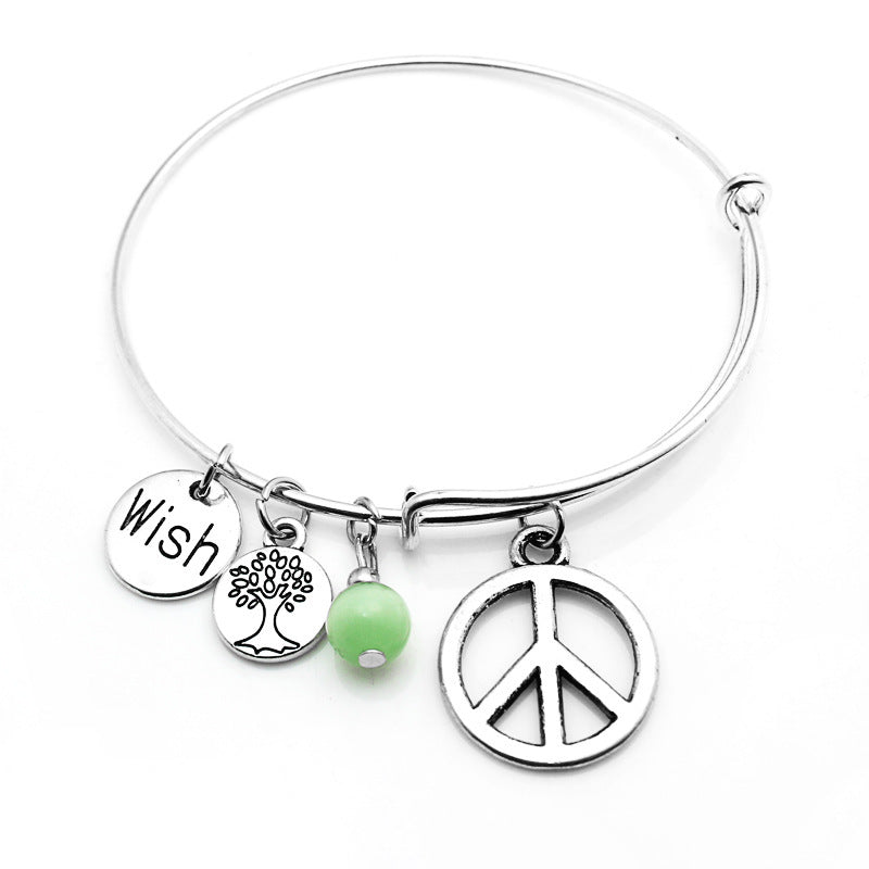 Tree Palm Starfish Shell Alloy Female Personality Iron Bracelet