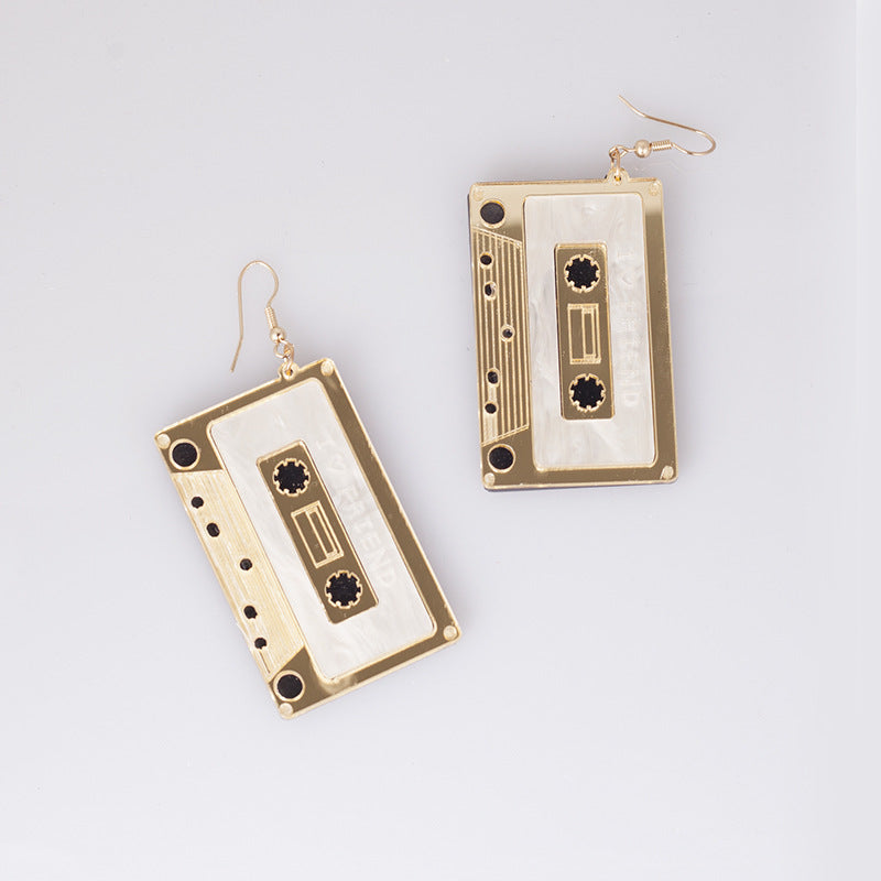 Trendy Female Temperament Stereo Tape Trend Simple Valentine's Earrings