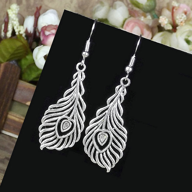 Retro National Style Small Handmade Tibetan Sier Earrings