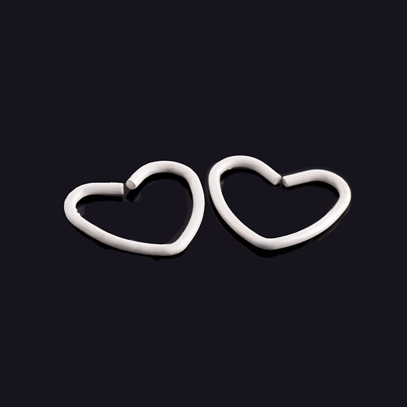 Electrophoresis Love Heart Nose Stainless Steel Boxed Heart-shaped Ear Bone Earrings