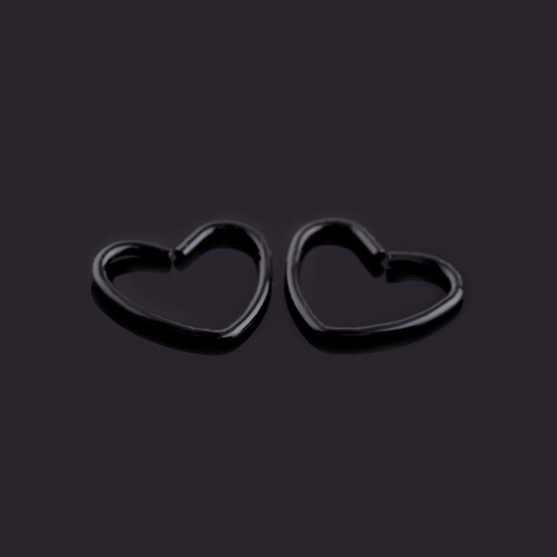 Electrophoresis Love Heart Nose Stainless Steel Boxed Heart-shaped Ear Bone Earrings