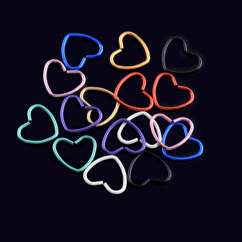 Electrophoresis Love Heart Nose Stainless Steel Boxed Heart-shaped Ear Bone Earrings