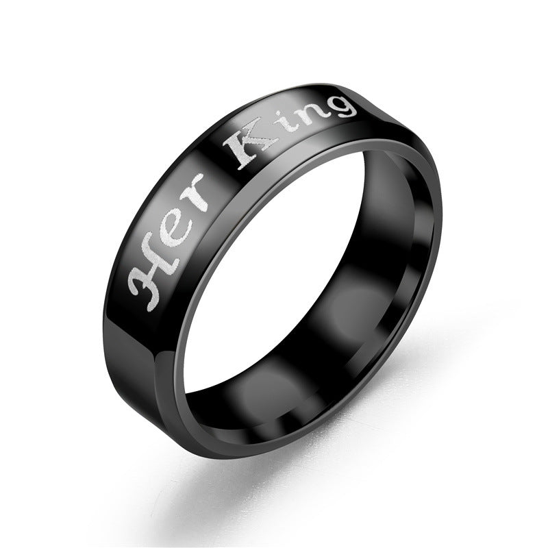 Classy Pretty Stainless Steel Couple Titanium Rings