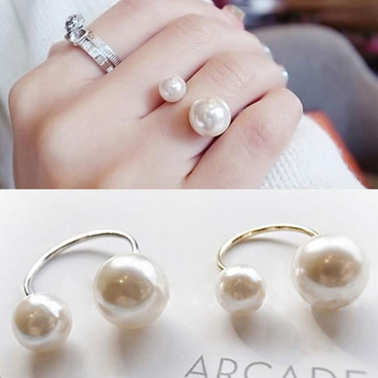 Size Open-end Pearl Korean Temperament Wild Rings