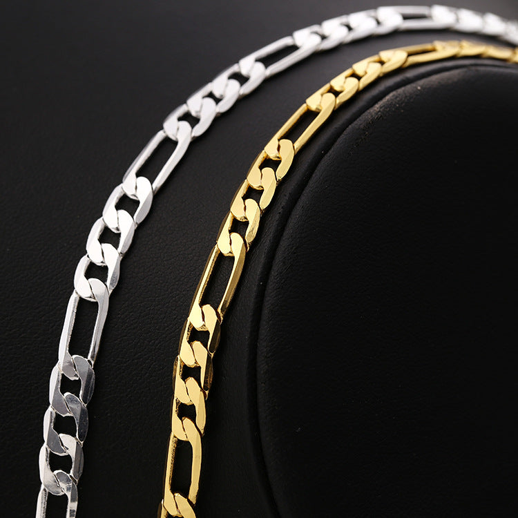 Ornament Side Flat Chain Body Three Bracelets