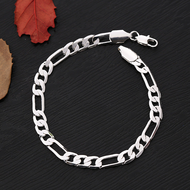 Ornament Side Flat Chain Body Three Bracelets