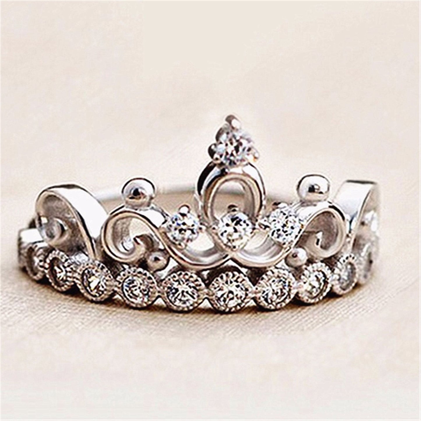 Women's Version Simple Opening Fashion Sier Ring