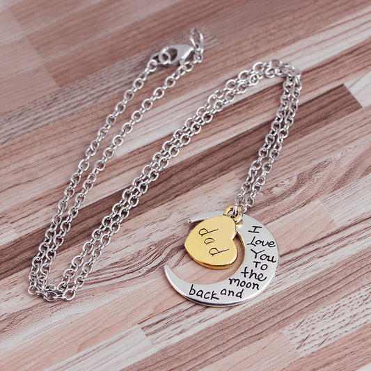 Beautiful Fashion Love Moon Valentine's Day Necklaces