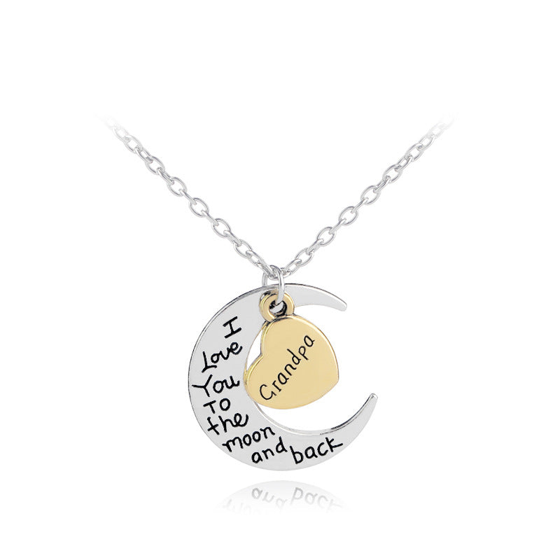 Beautiful Fashion Love Moon Valentine's Day Necklaces