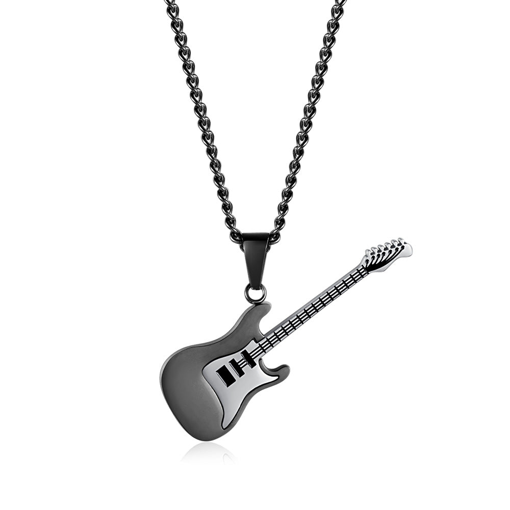 Men's Steel Guitar Music Trendy Metal Musical Pendants