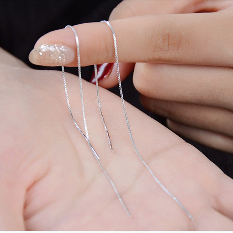 Long Double Needle Female Simple Tassel Version Rings