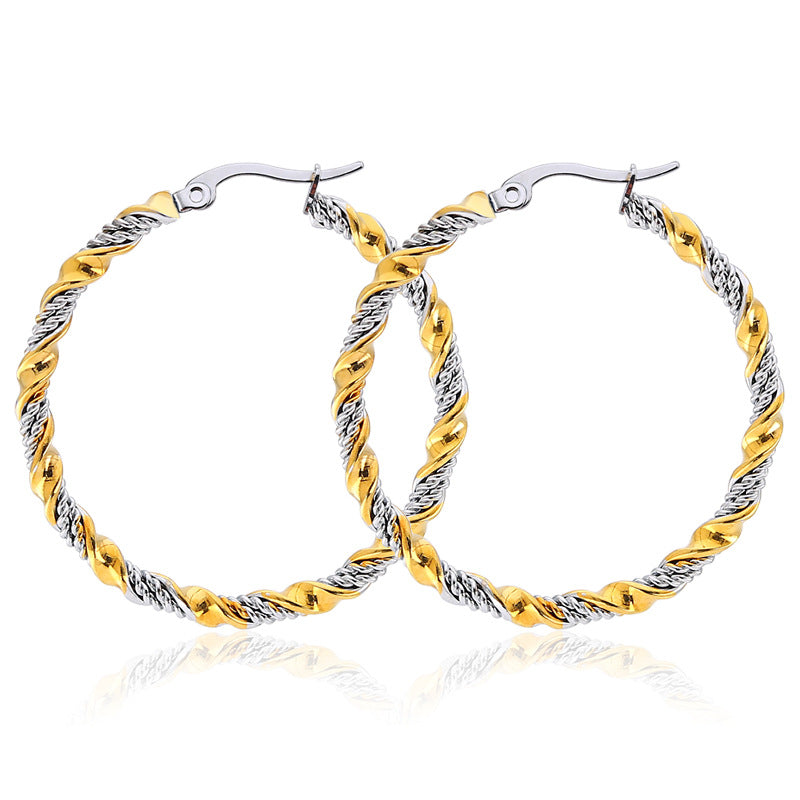 Minority Simple Personality Fashion Titanium Steel Ear Buckle