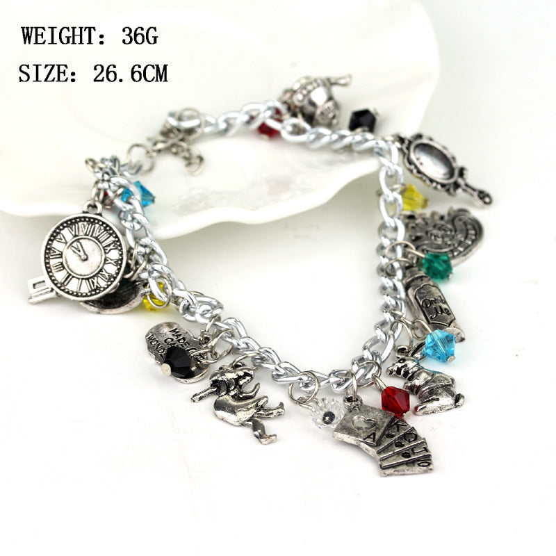 In Wonderland Fashion Creative Magic Mirror Key Bracelets