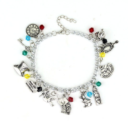 In Wonderland Fashion Creative Magic Mirror Key Bracelets