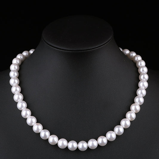 Female Perfect Circle Micro Flaw Strong Light Pearls Gift For Necklace