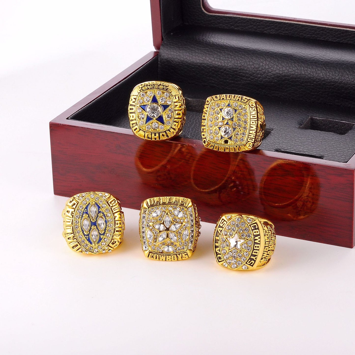Men's Bowl Rugby Dallas Cowboys Alloy Diamond Rings