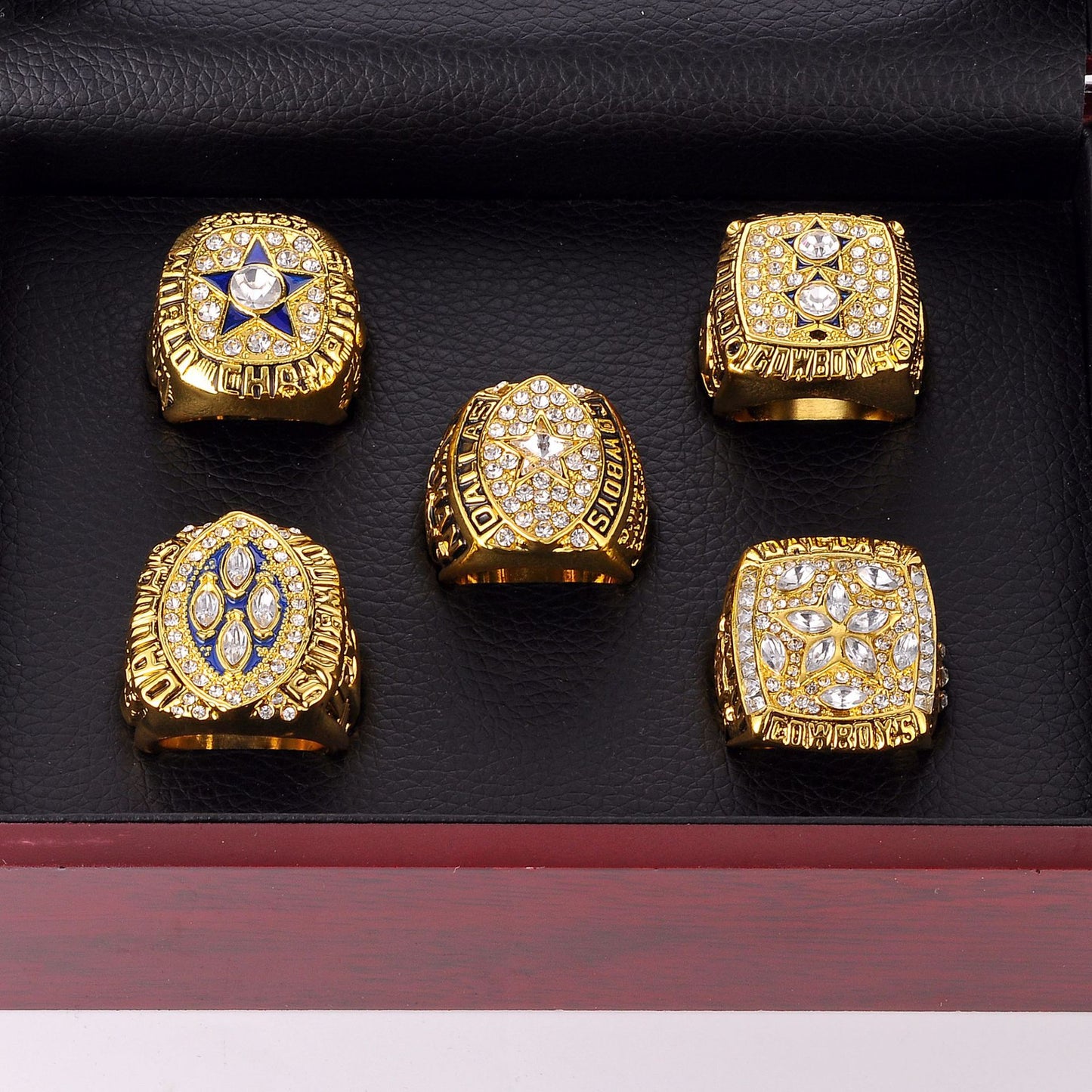 Men's Bowl Rugby Dallas Cowboys Alloy Diamond Rings
