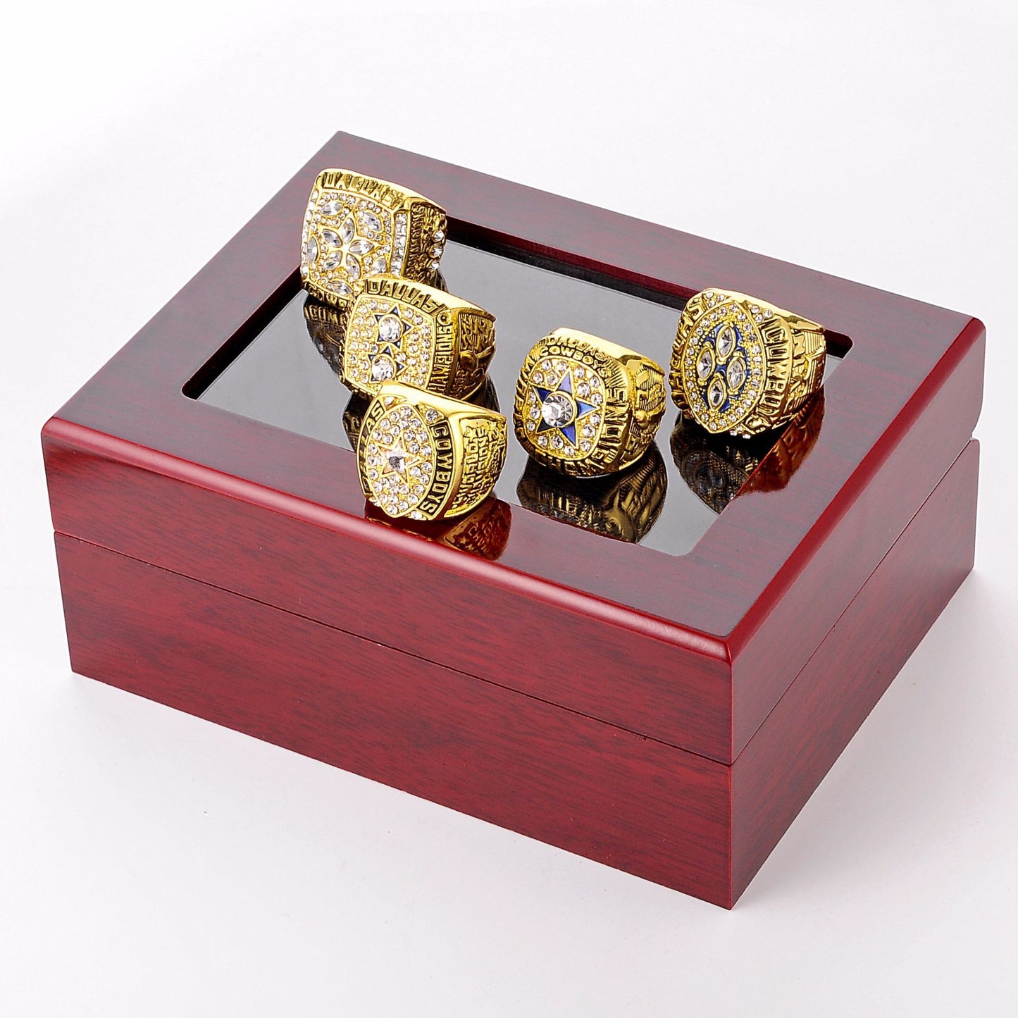 Men's Bowl Rugby Dallas Cowboys Alloy Diamond Rings