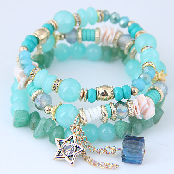 Classic Fashion Crystal Candy Beads Lady Bracelet