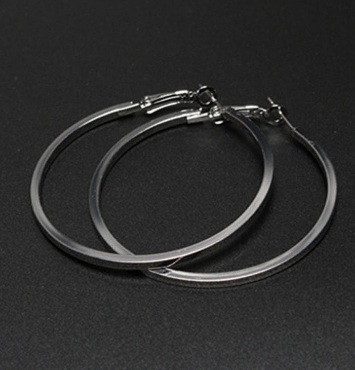 Exaggerated Big Circle Female Gold Sier Earrings