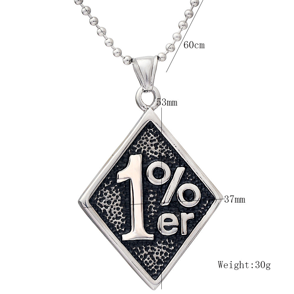 Classy Retro Fashion Square Stainless Steel Pendants