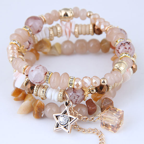 Classic Fashion Crystal Candy Beads Lady Bracelet