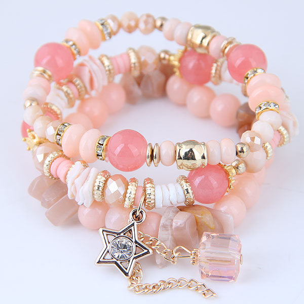 Classic Fashion Crystal Candy Beads Lady Bracelet