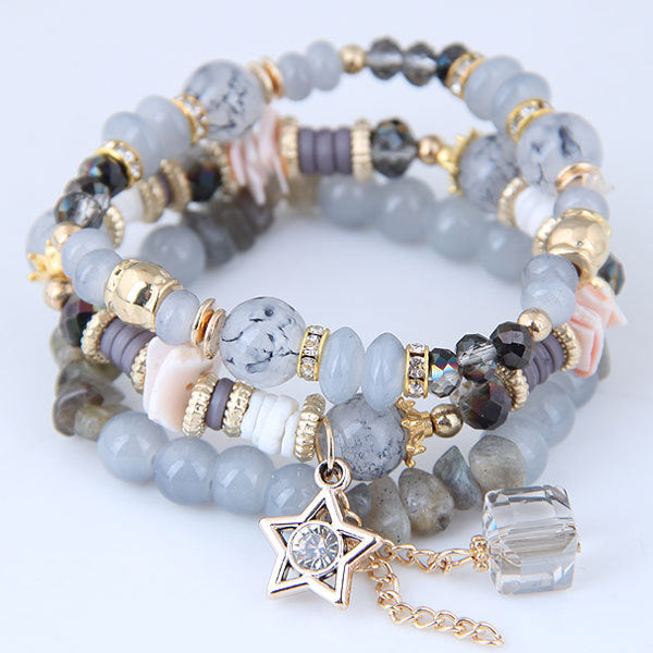 Classic Fashion Crystal Candy Beads Lady Bracelet