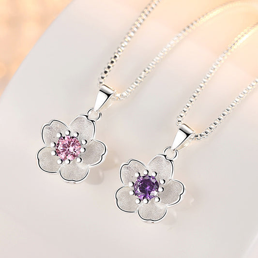 Women's Fresh Rose Handmade Cute Peach Flower Pendants