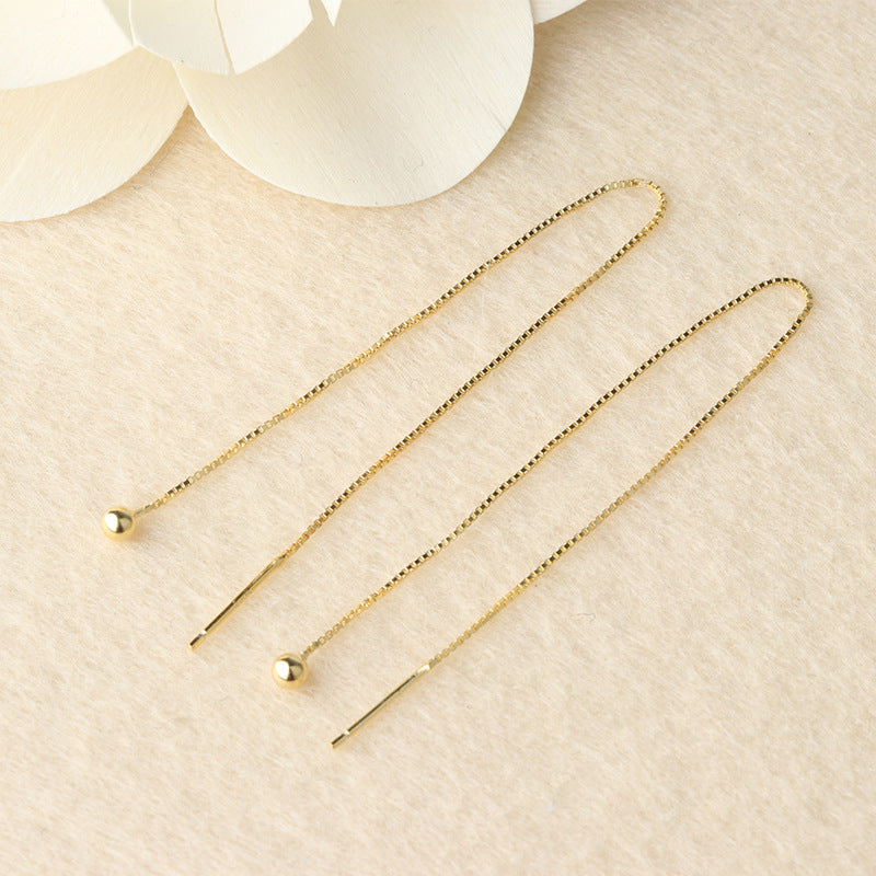 Sterling Sier Female Tassel Extra Long Korean Style Temperamental Rings