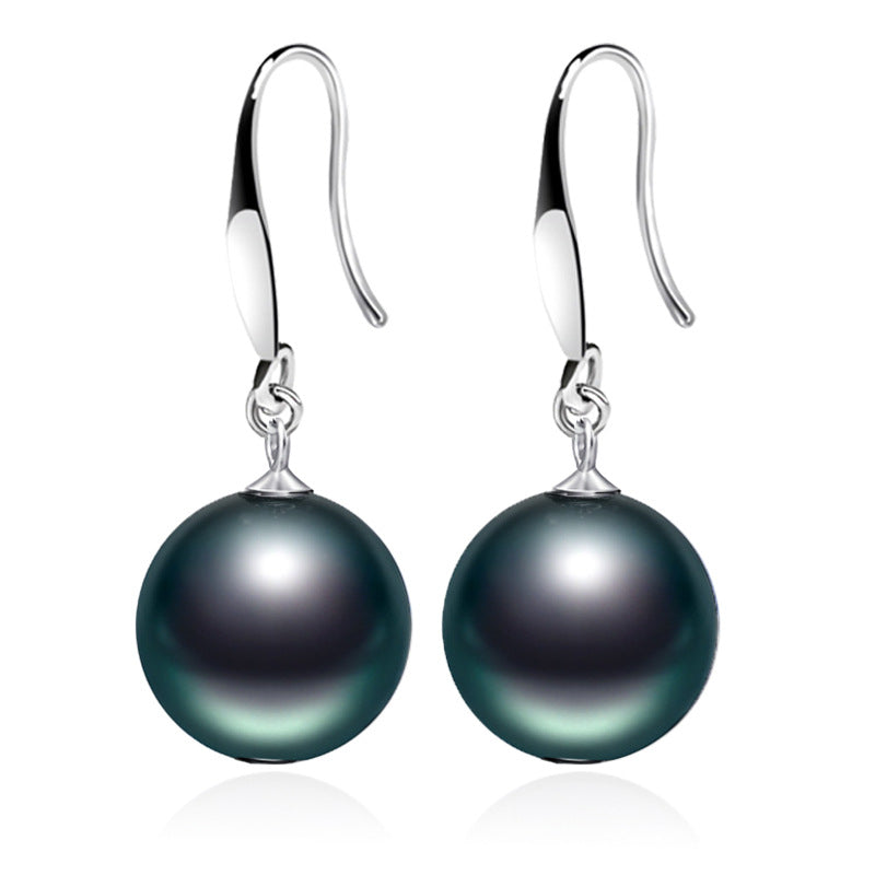 Sterling Sier Natural Shell Pearl Korean Stud Earrings