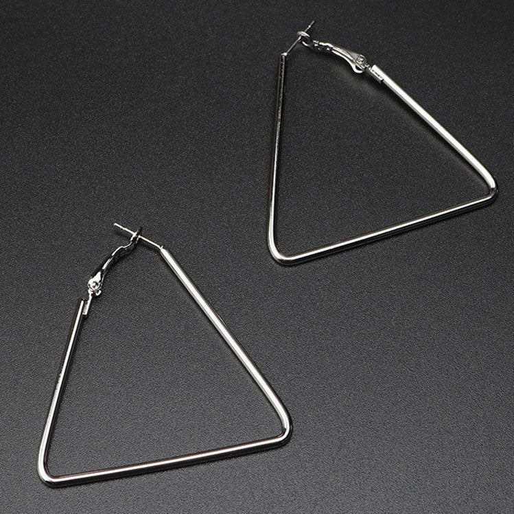 Exaggerated Big Circle Female Gold Sier Earrings