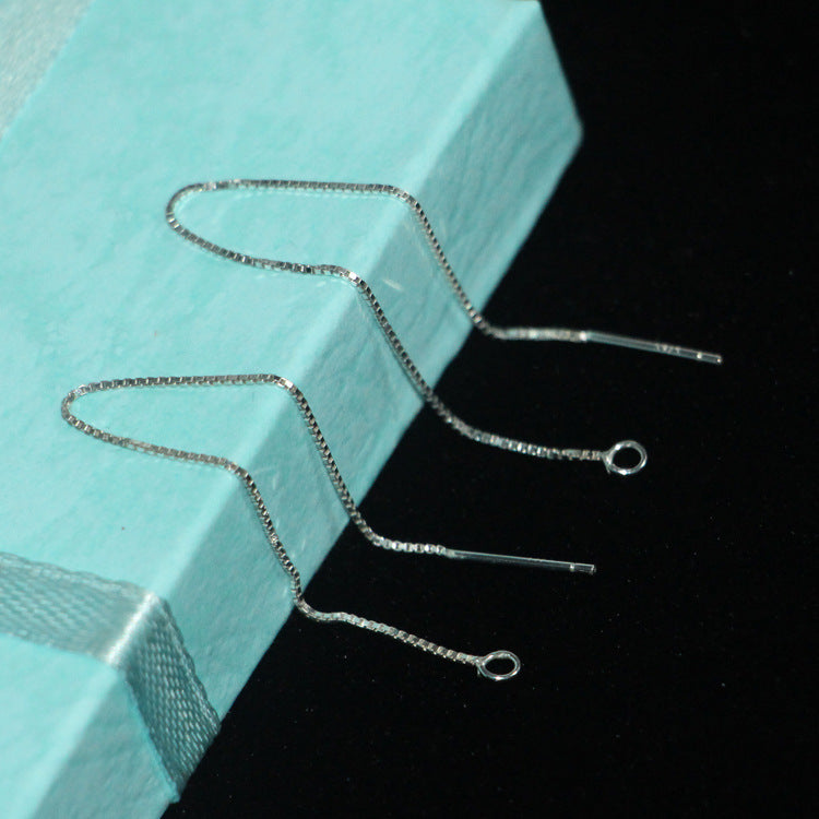 Simple Personality Long Fringe Accessory Box Earrings