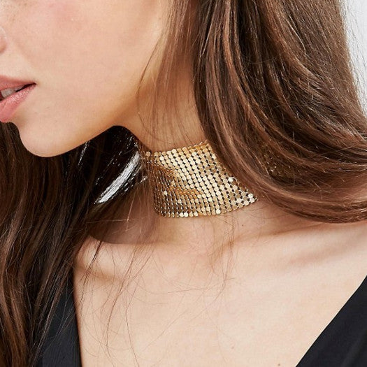Summer Alloy Collar Metal Sequins Hot Necklace