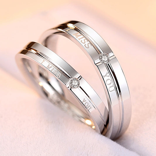 Sterling Sier Inner Arc Diamond Personality Rings