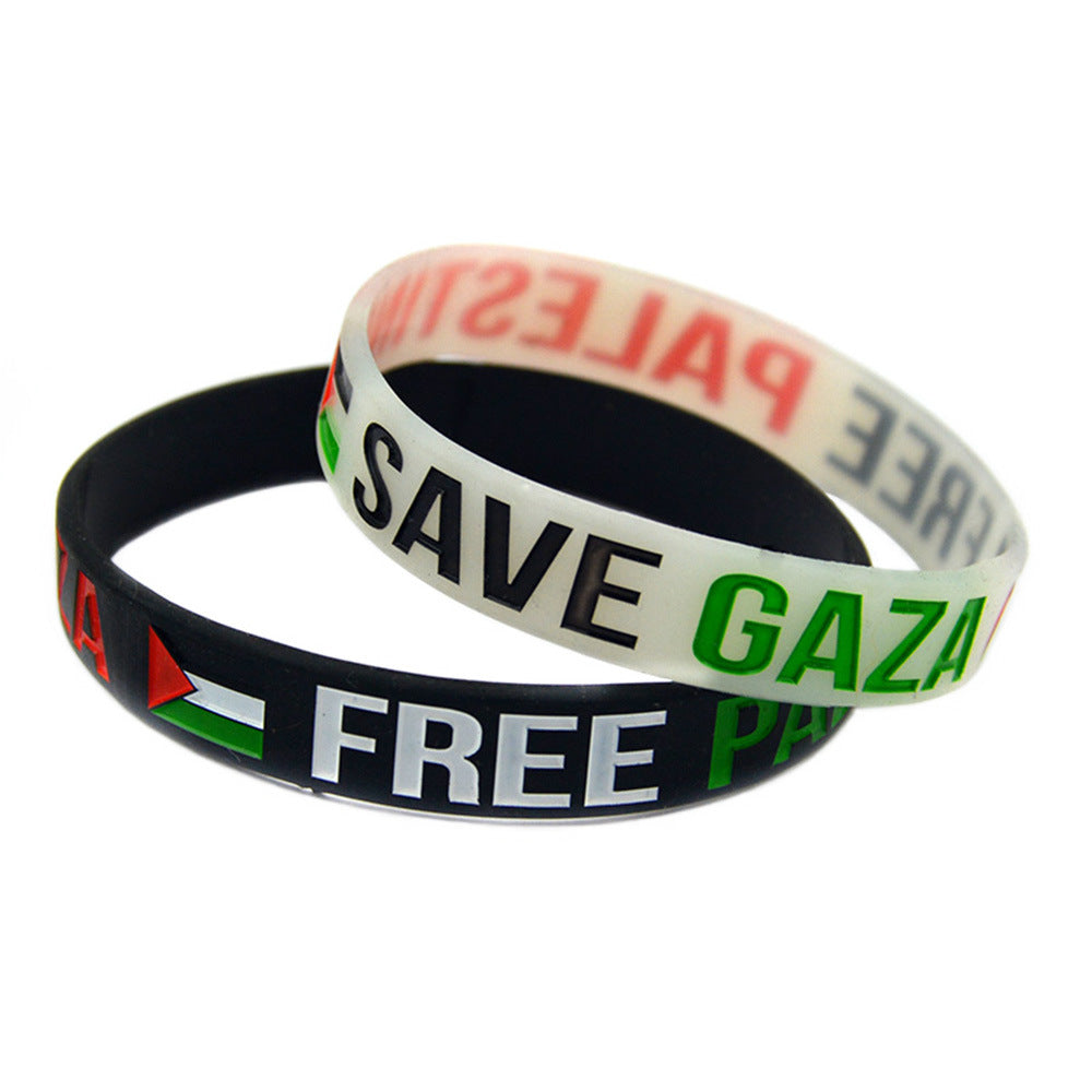 Palestinian Inspirational Hand Strap Silicone Sports Bracelet